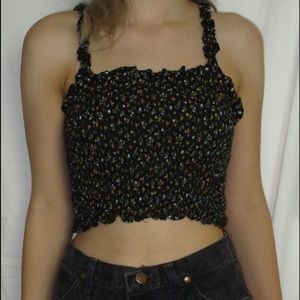 Floral Ruffled Tank Top